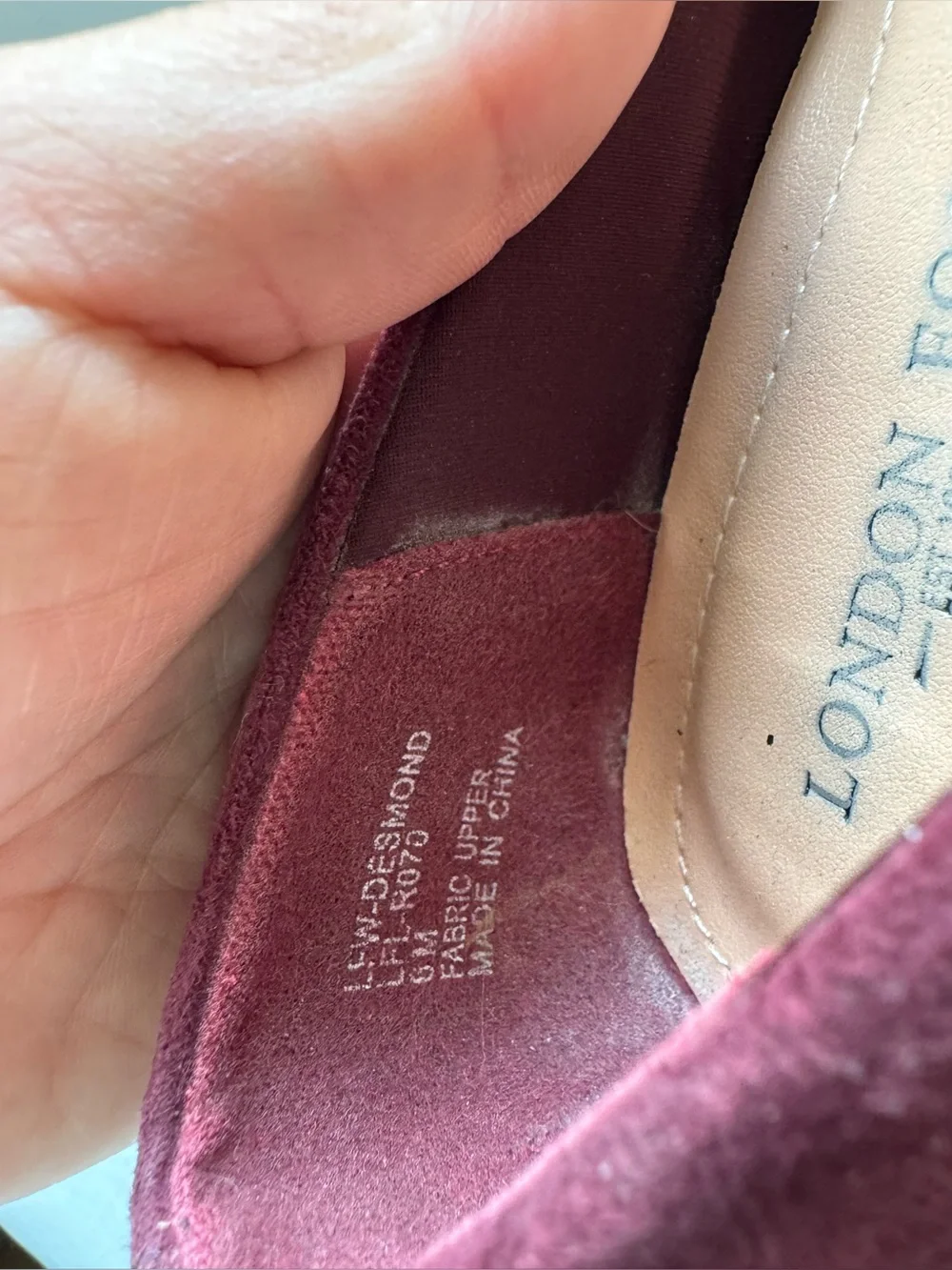 Y2K London Fog Burgundy Suede Wedge Heels Croc Embossed Pumps Size 6
